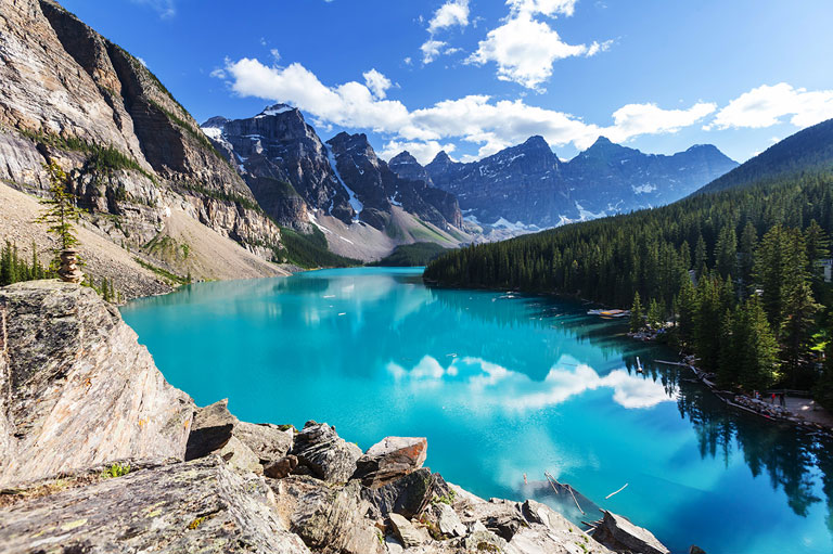 Beautiful mountain lake in Canada