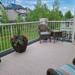 beige and black interlocking tiles for decks