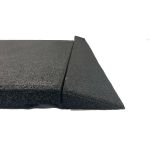 Rubber indoor outdoor tile and edge ramp