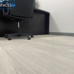 office rubber flooring light grey wood look