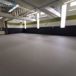 SPCA seamless pad and pour flooring