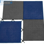 Blue and grey outdoor backyard rubber tile