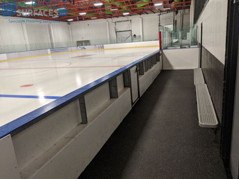 grey speckled ice arena rubber mats